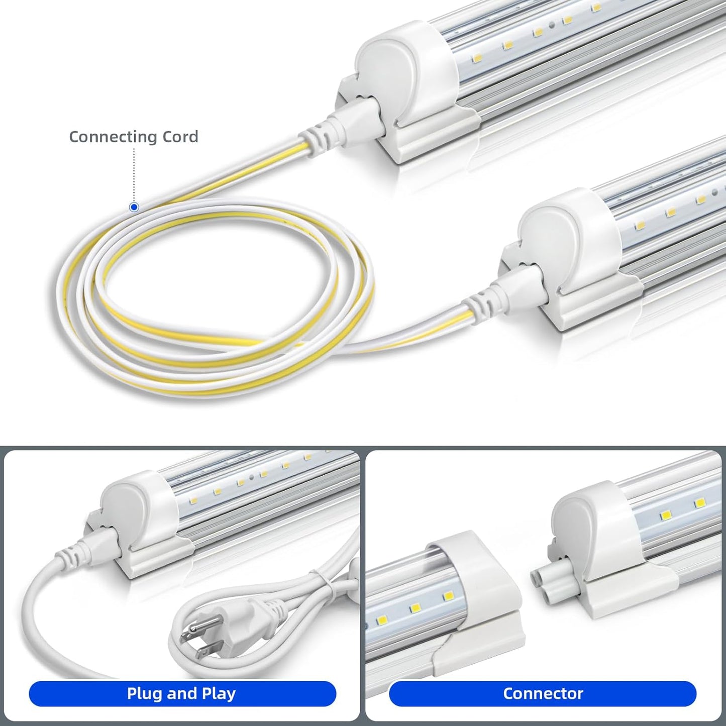 Barrina T8 LED Grow Light Bulbs (6-Pack) – 2FT 5000K White Full Spectrum | Linkable & Energy Efficient