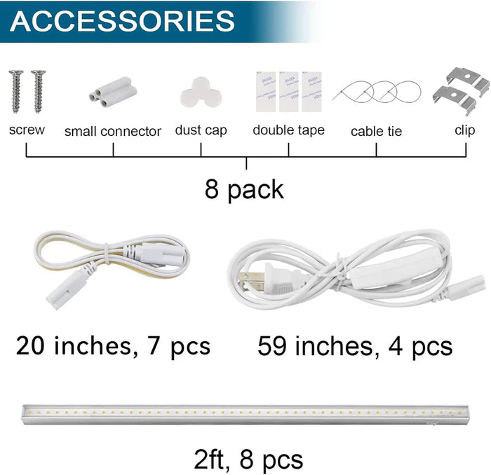 Barrina T5 10W LED Grow Light 2FT 5000K | Full Spectrum & Linkable | MF10